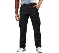 Pantalon Cargo Homme-Pantalon Cargo À Poches Multiples, Vêtement De Travail, De Randonnée, D'Aventure, Utilitaire, Durable, Décontracté, Streetwear, pour Un Usage Quotidien (Black, 31)