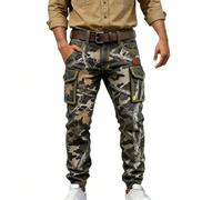 Pantalon Cargo Homme Regular - Pantalon Cargo Homme Résistant -Poches pour Randonnée Aventure Extérieur et Style Streetwear Décontracté