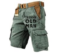 Pantalon Cargo Homme, Short Cargo D'éTé DéContracté pour Homme, Coupe Ample, avec Poches ZippéEs, IdéAl pour L'ExtéRieur Et Le Quotidien