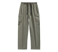 Pantalon Cargo Homme Taille éLastique,Pantalon Baggy Grande Taille Pants De Travail Large DéContracté Loisirs LéGer Ample Respirant Et LéGer avec Poches à Cordon De Serrage