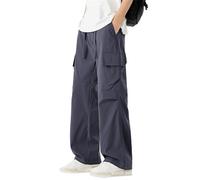 Pantalon Cargo Homme Taille éLastique,Pantalon De Travail Pants DéContracté en Soie GlacéE Coupe Droite Ample Confortable Et Respirant Couleur Unie Pants Fin Extensible avec Poches