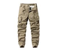 Pantalon Cargo Homme Travail,Pantalon Travail Grande Taille Pants Taille Elastique LéGer DéContracté à Revers Coupe AjustéE Pants Extensible pour Casual ActivitéS en Plein Air