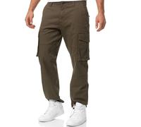 Indicode Hommes INMauricio Cargo Pants | Pantalon Cargo en 98% Coton avec 6 Poches Army XL
