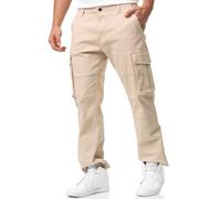 Indicode Hommes INMauricio Cargo Pants | Pantalon Cargo en 98% Coton avec 6 Poches Fog S