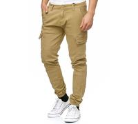 Indicode Hommes August Cargo Pants | Pantalon Cargo en Coton avec 6 Poches Cornstalk S