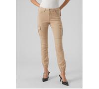 Pantalon Cargo Jeans Stretch Jogger VMIVY - VERO MODA - Femme - Beige - Coupe Cargo - Taille standard S/32