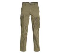 Pantalon Cargo Kane en coton mélangé kaki uni avec une coupe slim 37