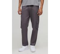 Pantalon cargo large à taille fixe homme - gris - 30, gris