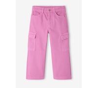 Pantalon cargo large fille violet 4A