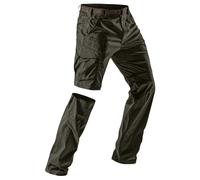 Pantalon cargo léger pour homme avec jambes amovibles et poches multiples, uni, coupe résistante pour l'extérieur, la randonnée, le camping et les poches tactiques, Noir/vert, M