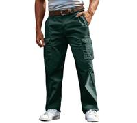 Pantalon cargo léger pour homme - Pantalon cargo ample - Confortable - Couleur unie - Pantalon de loisirs baggy - Pantalon d'extérieur léger - Grandes tailles - Sportshoe Y2K - Hip Hop Streetwear