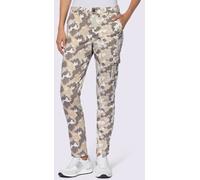 Pantalon cargo motif camouflage tendance - Mandarin - écru-gris clair imprimé ÉCRU-GRIS CLAIR IMPRIMÉ 42