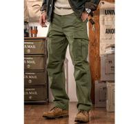 Pantalon cargo multi-poches pour hommes, pantalon décontracté à plis plats de couleur unie, convient comme cadeau pour le petit ami ou le mari, printemps, sports L,M,S,XL,XXLUnicoloreTissu tissé