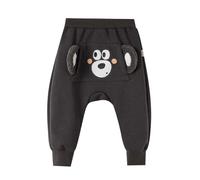 Pantalon Cargo Pantalon Long en Coton imprimé de Dessin animé pour bébé,Nouveau-né à Enfant en Bas âge,avec Oreilles,Mignon Petit Animal,Pantalon pour Enfants(Grey,6-12 Mois)