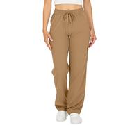 Pantalon Cargo Pour Femme Taille Haute - Coupe AjustéE Et LéGèRe - SéChage Rapide - Style Urbain Et Fonctionnel - Multiples Poches Pratiques - IdéAl Pour Travail, Voyage Ou Sortie Quotidienne