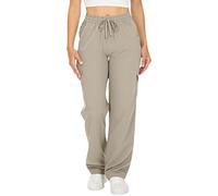 Pantalon Cargo Pour Femme Taille Haute - Coupe AjustéE Et LéGèRe - SéChage Rapide - Style Urbain Et Fonctionnel - Multiples Poches Pratiques - IdéAl Pour Travail, Voyage Ou Sortie Quotidienne