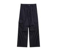 Pantalon cargo pour garçon fille - Jambe large - Décontracté - Confortable - Extensible - Taille élastique - Pour le quotidien - Tenue de printemps avec baskets - 6 13, Noir , 12-13 ans