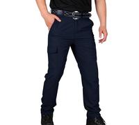 Pantalon cargo pour homme avec boucle de ceinture et patte de boutonnage, pantalon décontracté avec plusieurs poches, pantalon de travail, pantalon de combat, respirant, durable, lavable en machine