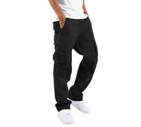 Pantalon cargo pour homme - Coupe ample - Pantalon d'extérieur léger - Pantalon de loisirs - Grandes tailles - Plusieurs poches - Pantalon de trekking - Couleur unie - Pantalon de jogging classique