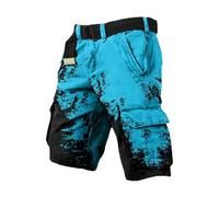 Pantalon cargo pour homme, coupe droite polyvalente, design imprimé tendance pour un usage quotidien décontracté, parfait pour le printemps et l'été, idéal à combiner avec des t-shirts, bleu ciel, XXL