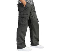 Pantalon cargo pour homme grande taille, coupe droite, pantalon de travail décontracté, tactique, de combat, militaire, cargo, avec multi-poches, durable et pratique, pour l'extérieur, quatre saisons