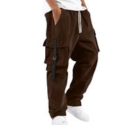 Pantalon cargo pour homme - Loisirs - Jogging - Trekking - Imperméable - Multi poches - Élastique - Aventure - Randonnée - Coton - Pantalon de sport - Jogging - Pantalon de travail - Ranger - Chasse