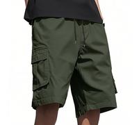 Pantalon cargo pour homme, pantalon court, multi-poches, pantalon de loisirs, bermuda, pantalon de travail, pantalon de course, pantalon de sport, short d'été décontracté, vert, XS