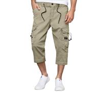 Pantalon cargo pour homme - Pantalon de travail léger 8/10 - Bermuda en coton - Short cargo - Pantalon de loisirs avec plusieurs poches - Pantalon de jogging stretch - Pantalon de randonnée - Pantalon