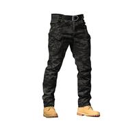 Pantalon cargo pour homme - Plusieurs poches - Pantalon camouflage polyvalent - Taille élastique - Coupe droite - Coupe-vent - Entretien facile - Travail et utilitaire - Durabilité, gris, XS