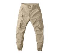 Pantalon Cargo pour Homme pour Les Activités De Plein Air Décontractées De Tous Les Jours Coupe Décontractée Confortable avec Détails De Fermeture Éclair Parfait pour Le Printemps Et (Khaki, XXXXXL)