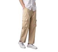 Pantalon cargo pour homme - Taille élastique - Tendance - Décontracté - Pantalon de parachute - Avec plusieurs poches - Léger et respirant - Pantalon de randonnée - Coupe ample - Hip Hop - Pantalon de
