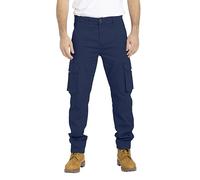Pantalon cargo pour homme - Vêtement de travail à lourde charge - Vêtement tactique - Super extensible - Flex - Coton - Droit - Pantalon de loisirs - 12 poches - Coupe décontractée - Pantalon de