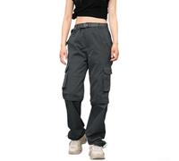 Pantalon cargo rétro convertible en short à séchage rapide pour homme - Jambe droite - Pantalon de randonnée pour sports de plein air, pêche, camping, voyage - Noir - Taille XXL - Gris