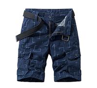 Pantalon cargo sauvage pour homme, coupe décontractée, en coton léger pour la pêche, la randonnée, le travail, bleu, 42