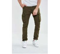 Pantalon cargo - Schott - ARMY CEINTURE - Vert - 100% coton - 6 poches 30/32