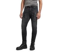 Pantalon cargo skinny - G-Star - Worn in black onyx - Denim super stretch - Poches zippées 3D - Taille standard 32/32