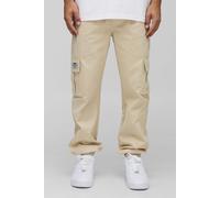 Pantalon cargo slim à taille élastiquée homme - pierre - L, pierre