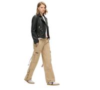 Pantalon cargo taille basse Ã©lastique femme Superdry Vintage Marron 29