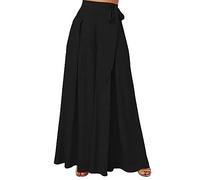 Pantalon Casual Large Femme Pantalon Taille Haute Fluide Pantalon Taille Haute Élastique Pantalon De Plage Imprimé Décontracté Pantalons Chic Et Elegant Pants