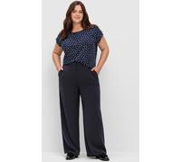 Pantalon ceinture élastique au dos - Sheego - bleu foncé BLEU FONCÉ 60