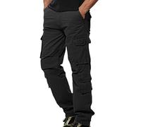 Pantalon Chantier Homme - Pantalon de Travail Homme mi-Haute Taille Zip Droit décontracté Saisons Printemps Automne extérieur Aventure Quotidien Confort