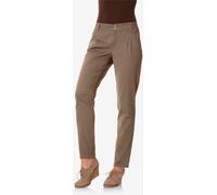 Pantalon chino coupe carotte - Linea Tesini - couleur chamois COULEUR CHAMOIS 19