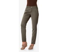 Pantalon chino coupe carotte - Linea Tesini - vert olive VERT OLIVE 19