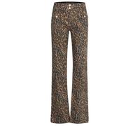 Pantalon Chino en coton à imprimé léopard avec passants pour la ceinture 42