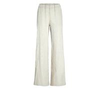 Pantalon chino en lin mélangé beige rayé à coupe regular fit et à taille haute S