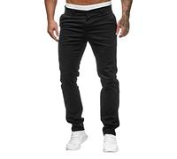 Pantalon Chino en Tissu Stretch Men's Fashion Casual Mid Waist Slim Pant Solid Pocket Full Length Trousers