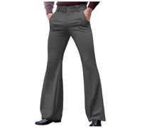 Pantalon Chino évasé Vintage Punk pour Homme, Pantalons de Costume Homme élastique avec Jambe évasée, Style rétro des années 70, Pantalon Chino à Coupe Ajustée sans Pinces pour Carnaval Disco