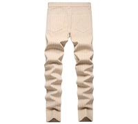 Pantalon chino extensible à coupe ajustée pour homme - Pantalon de travail décontracté - Coupe classique - Résistant aux plis - Pantalon de loisirs léger et confortable - Tendance - Polyvalent