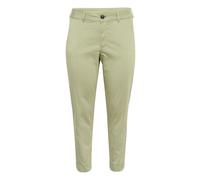 Kaffe Curve - Pantalon Chino Vert Olive Coupe Courte - Femme - Pantalons - Vert - Taille: 52 FR