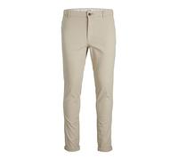 JACK & JONES Pantalon Chino Homme Casual Élégant Slim Fit Business Urbain JPSTMARCO, Couleurs:Beige, Taille de Pantalon:36W / 32L, Longueur de Jambe:L32